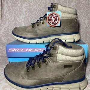 Skechers Women’s Synergy- Cool Sealer  Taupe and Blue Boots